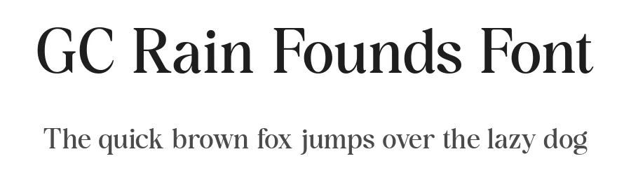 GC Rain Founds Font by Glyphonic — Display Font