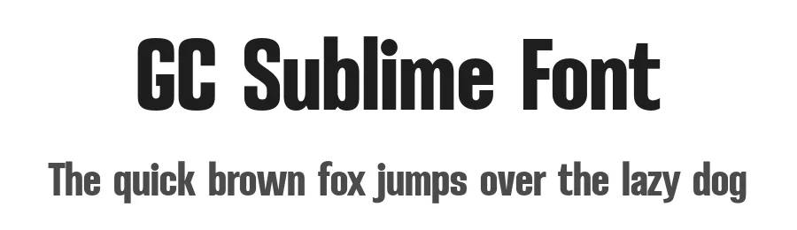 GC Sublime Font by Glyphonic — Display Font