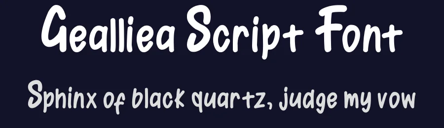 Gealliea Script Font by kumsstudio — Sans Serif Font — thumbnail 2