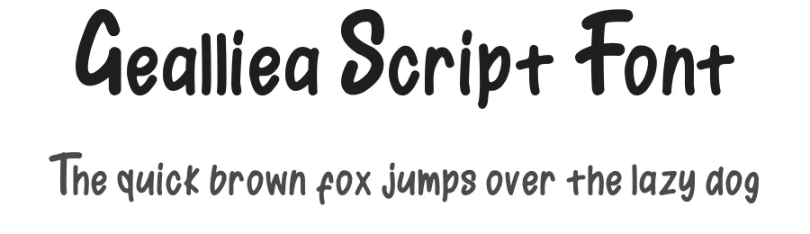 Gealliea Script Font by kumsstudio — Sans Serif Font