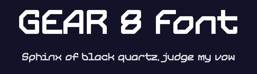 GEAR 8 Font by Rautan — Display Font — thumbnail 2