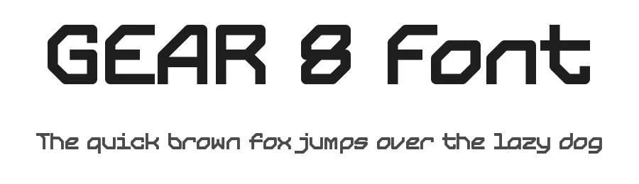 GEAR 8 Font by Rautan — Display Font