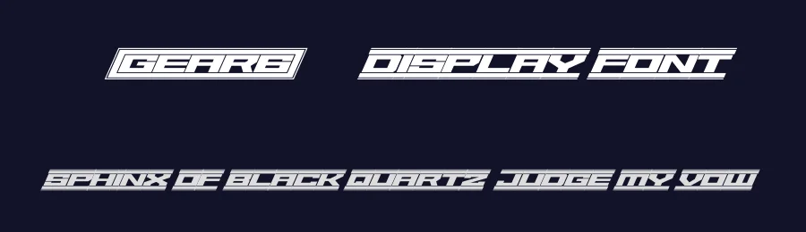 Gear6 Display Font by Youssef Habchi — Display Font — thumbnail 2