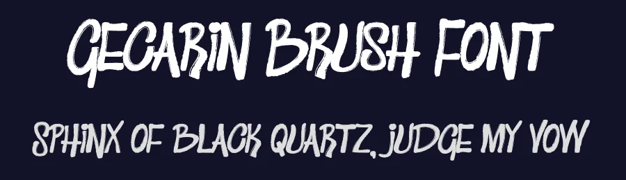 Gecarin Brush Font by MaikoHatta — Display Font — thumbnail 2
