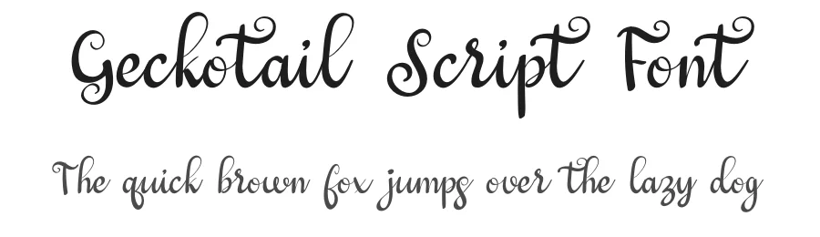 Geckotail Script Font by Nuryanto Dwi — Script Handwritten Font