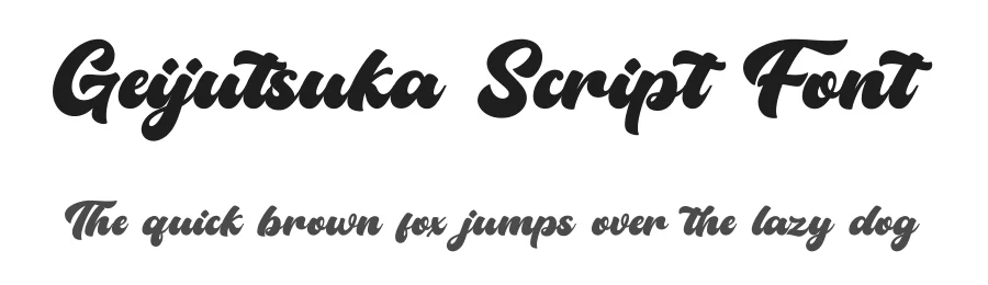 Geijutsuka Script Font by Basnistudio — Script Handwritten Font