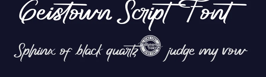 Geistown Script Font by CalligraphyFonts.net — Script Handwritten Font — thumbnail 2