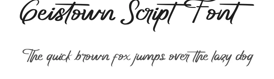 Geistown Script Font by CalligraphyFonts.net — Script Handwritten Font
