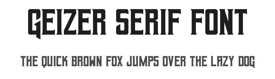 Geizer Serif Font by Matt Wilson β Display Font