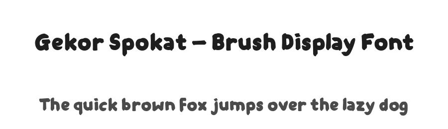 Gekor Spokat – Brush Display Font by productype — Script Handwritten Font