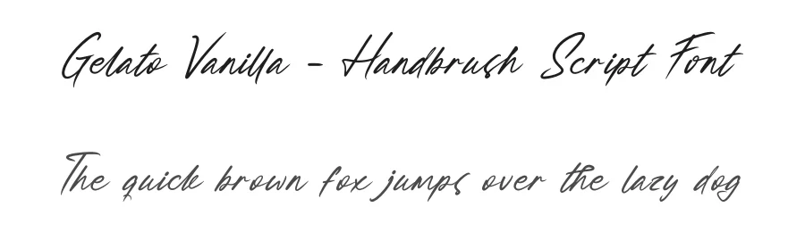 Gelato Vanilla – Handbrush Script Font by letterenastudios — Script Handwritten Font