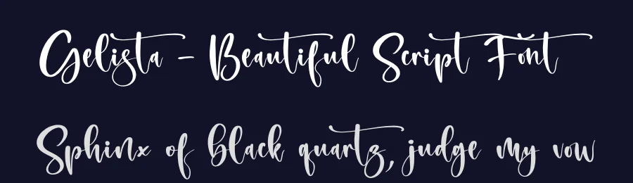 Gelista – Beautiful Script Font by letternity — Script Handwritten Font — thumbnail 2