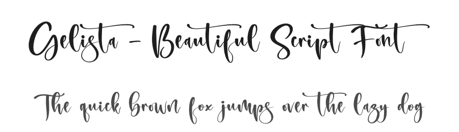 Gelista – Beautiful Script Font by letternity — Script Handwritten Font