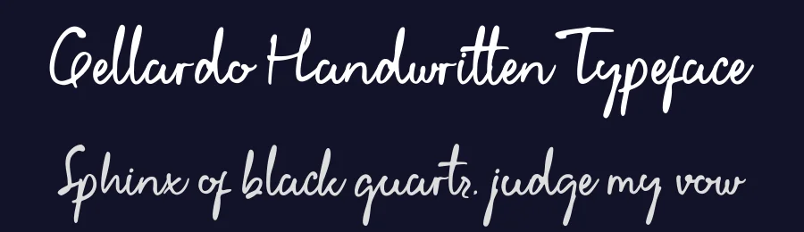 Gellardo Handwritten Typeface by GlyphStyle — Script Handwritten Font — thumbnail 2