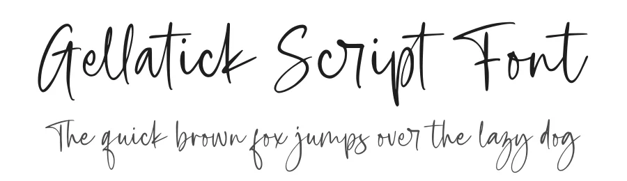Gellatick Script Font by Damarletter — Script Handwritten Font