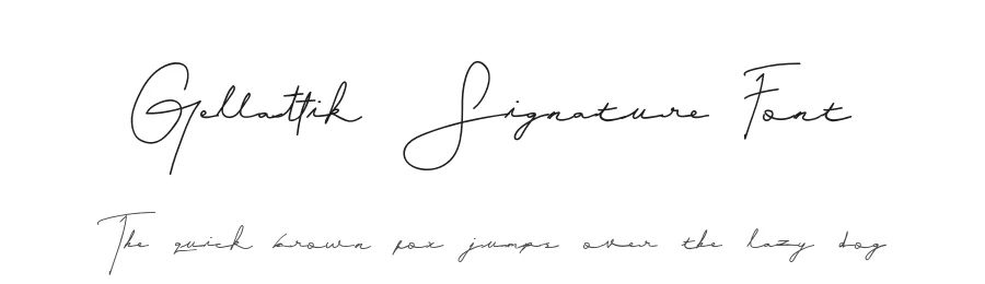 Gellattik Signature Font by AnomaliDesign — Script Handwritten Font