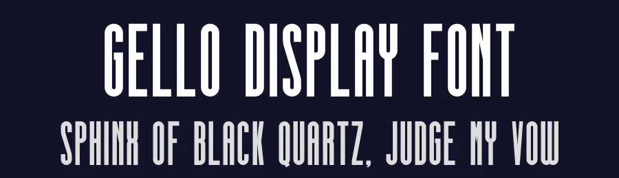 Gello Display Font by ari — Display Font — thumbnail 2
