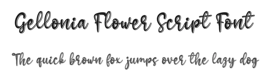 Gellonia Flower Script Font by andikastudio — Script Handwritten Font