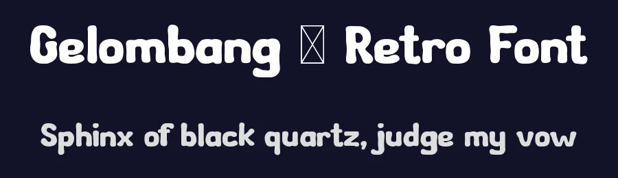 Gelombang – Retro Font by Pinisiart — Sans Serif Font — thumbnail 2
