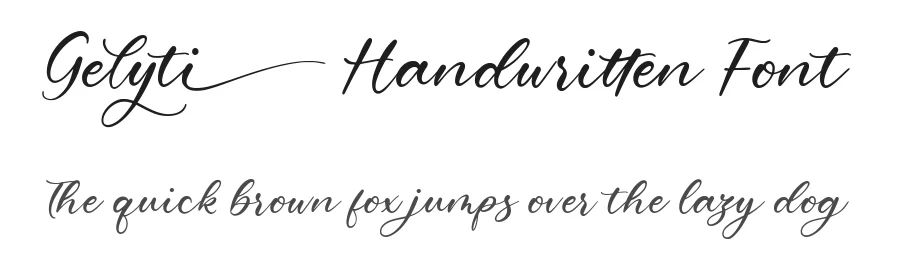 Gelyti Handwritten Font by balpirick — Script Handwritten Font