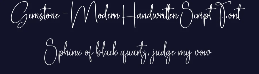 Gemstone – Modern Handwritten Script Font by creativeletter — Script Handwritten Font — thumbnail 2