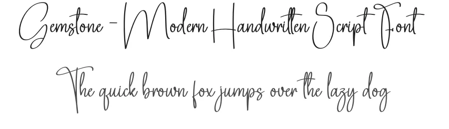 Gemstone – Modern Handwritten Script Font by creativeletter — Script Handwritten Font