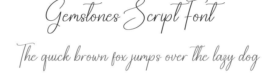 Gemstones Script Font by creativeletter — Script Handwritten Font
