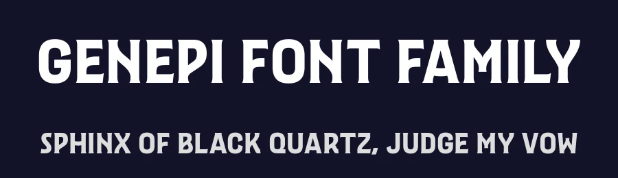 Genepi Font Family by Black[Foundry] — Display Font — thumbnail 2