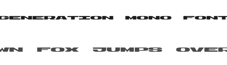 Generation Mono Font by Nguyen Gobber — Sans Serif Font
