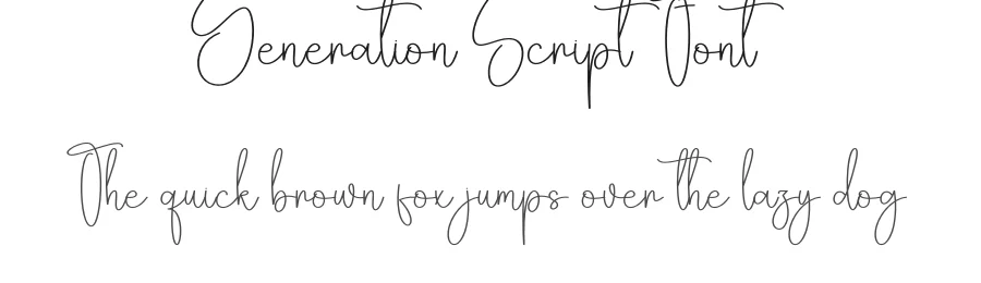 Generation Script Font by creativeletter — Script Handwritten Font