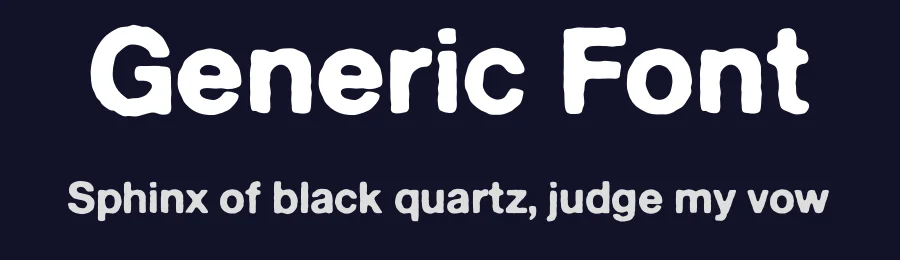 Generic Font by More Etc. — Display Font — thumbnail 2