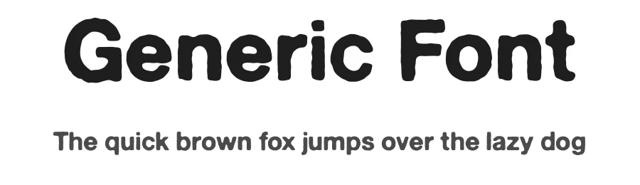 Generic Font by More Etc. — Display Font