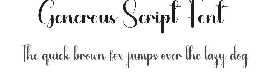 Generous Script Font by creativeletter — Script Handwritten Font