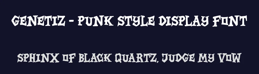 Genetiz – Punk Style Display Font by Ronny_STD — Display Font — thumbnail 2