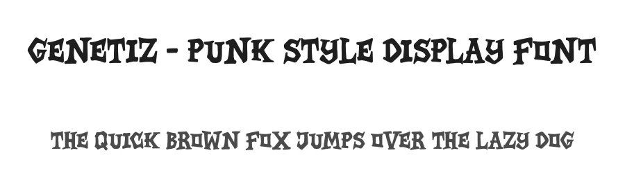 Genetiz – Punk Style Display Font by Ronny_STD — Display Font