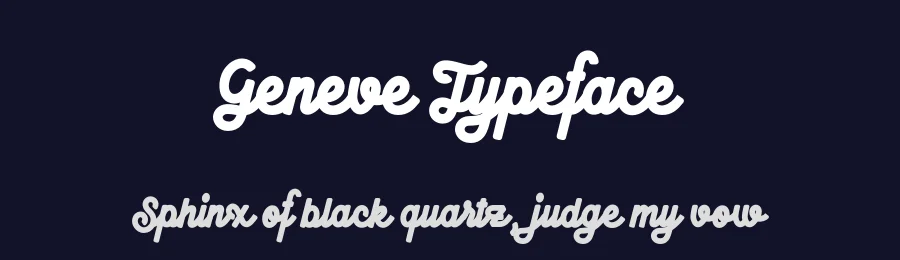 Geneve Typeface by 1001fonts — Script Handwritten Font — thumbnail 2