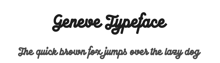 Geneve Typeface by 1001fonts — Script Handwritten Font