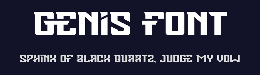 Genis Font by albert_kalingga — Display Font — thumbnail 2