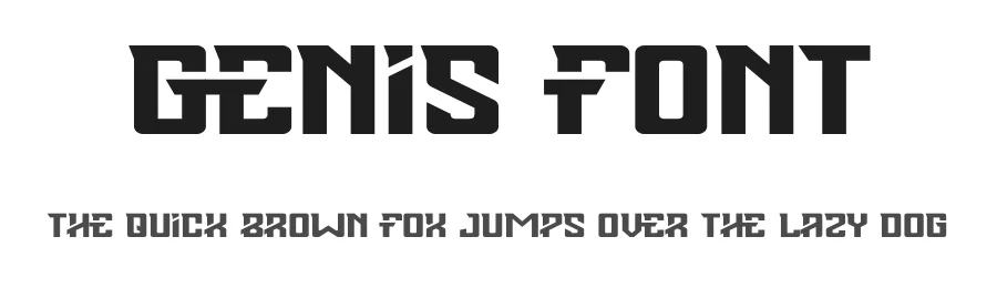 Genis Font by albert_kalingga — Display Font