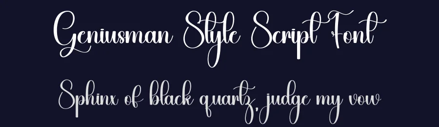 Geniusman Style Script Font by freshtypeink — Script Handwritten Font — thumbnail 2
