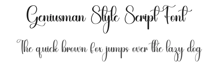 Geniusman Style Script Font by freshtypeink — Script Handwritten Font