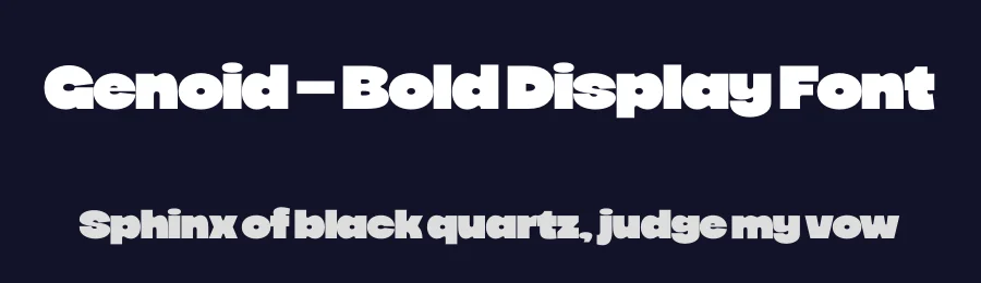 Genoid – Bold Display Font by limitype — Display Font — thumbnail 2