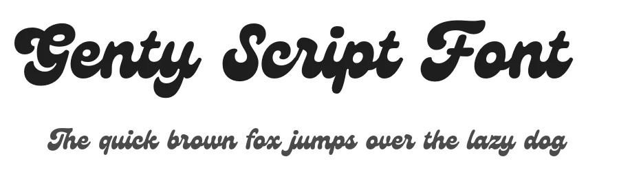 Genty Script Font by Flavortype โ Script Handwritten Font
