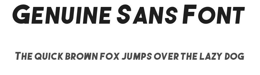 Genuine Sans Font by Ari Riadi — Sans Serif Font