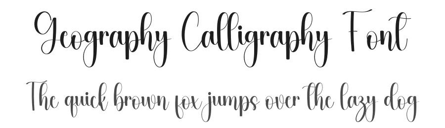 Geography Calligraphy Font by freshtypeink — Script Handwritten Font