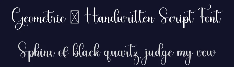 Geometric – Handwritten Script Font by freshtypeink — Script Handwritten Font — thumbnail 2