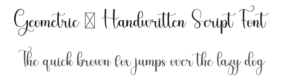 Geometric – Handwritten Script Font by freshtypeink — Script Handwritten Font
