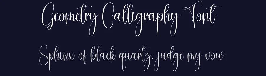 Geometry Calligraphy Font by creativeletter — Script Handwritten Font — thumbnail 2