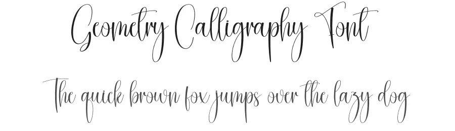 Geometry Calligraphy Font by creativeletter — Script Handwritten Font