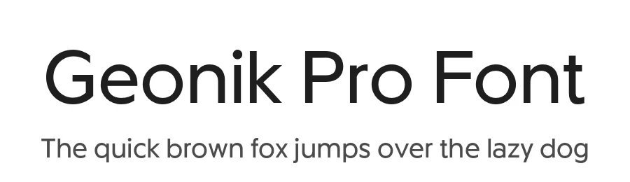 Geonik Pro Font by Ckhans Fonts — Sans Serif Font